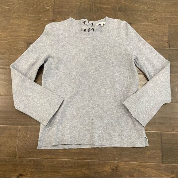 Madewell Gray Crew Neck Sweater Tied Back Detail size S - Picture 1 of 6